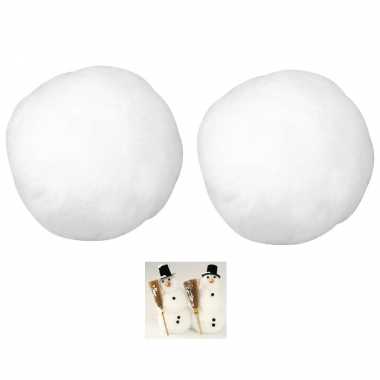 Feestwinkel | 36x kunst sneeuwballen/sneeuwbollen van acryl 7,5 cm morgen amsterdam
