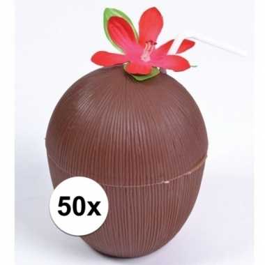 50x hawaii drinkbekers kokosnoot model