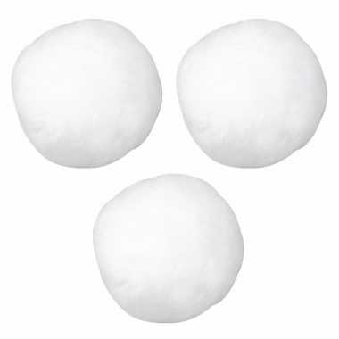 Feestwinkel | 5x kunst sneeuwballen/sneeuwbollen van acryl 7,5 cm morgen amsterdam