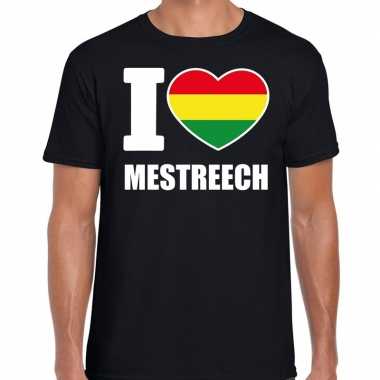 Feestwinkel | carnaval i love mestreech / maastricht t-shirt zwart voor heren morgen amsterdam