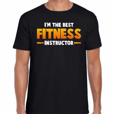 Feestwinkel | fitnessbegeleider t-shirt zwart voor heren morgen amsterdam
