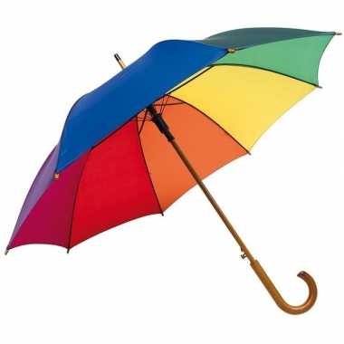 Grote luxe paraplu regenboog print 103 cm