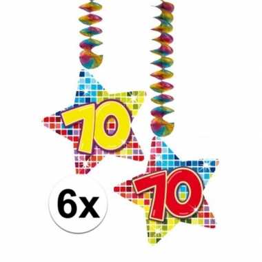 Feestwinkel | hangdecoraties 70 jaar 6 stuks morgen amsterdam