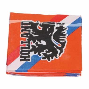 Feestwinkel |  Oranje voetbal servetten 33 cm morgen Amsterdam