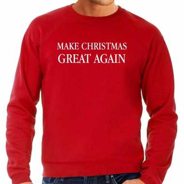 Feestwinkel | rode kersttrui/ kerstkleding make christmas great again voor heren morgen amsterdam