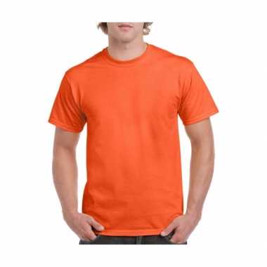Feestwinkel | set van 5x stuks oranje t-shirts voordelig, maat: l morgen amsterdam