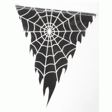 Spinnenweb halloween vlaggenlijn 10 m