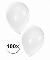 100 witte decoratie ballonnen