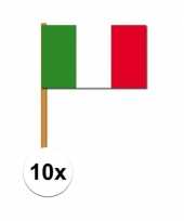 10x stuks italie zwaaivlaggetjes