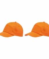 10x voordelige oranje pet voor volwassenen
