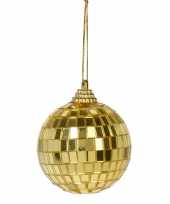 12x kerstversiering kerstdecoratie gouden disco kerstballen 6 cm