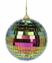 16x kerstversiering kerstdecoratie gekleurde disco kerstballen 6 cm