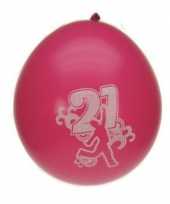 16x stuks party ballonnen 21 jaar verjaardag
