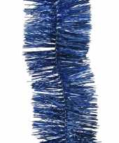 1x kerst lametta guirlandes kobalt blauw 270 cm kerstboom versiering decoratie