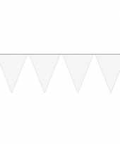 1x mini vlaggetjeslijn slingers wit 300 cm