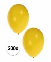 200x gele feest ballonnen