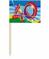 200x stuks party prikkertjes 40 jaar thema feestartikelen