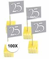 25 jaar cocktailprikkers 100 stuks