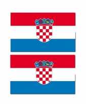 2x stuks gevelvlag vlaggenmast vlag kroatie 90 x 150 cm