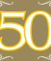 40x vijftig 50 jaar feest servetten 33 x 33 cm verjaardag jubileum