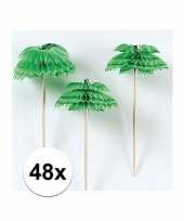 48x palmbomen cocktailprikkers