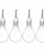 4x buiten verlichting solar lampjes wit 11 8 cm