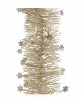 4x kerst lametta guirlandes licht parel champagne sterren glinsterend 10 x 270 cm kerstboom versiering decoratie