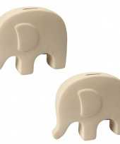 8x stuks hobby spaarpotten olifant wit zelf inkleurbaar 14 x 16 cm
