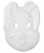 Basic wit konijnen hazen masker
