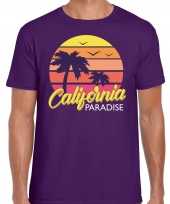 California paradise shirt beach party vakantie outfit kleding paars voor heren
