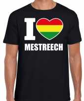 Carnaval i love mestreech maastricht t-shirt zwart voor heren