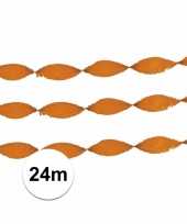 Crepe papier slinger oranje 120 meter
