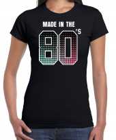 Feest-shirt made in the 80s party t-shirt outfit zwart voor dames
