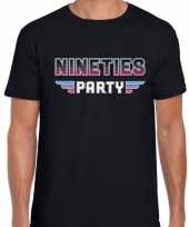 Feest-shirt nineties party t-shirt zwart voor heren