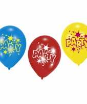 Gekleurde party ballonnen 6 stuks