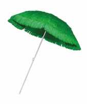 Groene rieten strand parasol