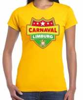 Limburg verkleedshirt voor carnaval geel dames