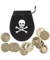 Oude piraten munten met buidel