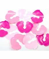 Roze voetjes tafelconfetti xl voor geboorte