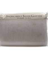 Sneeuw mat zilver glitter 80 x 120 cm