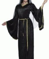 Zwarte middeleeuwse jurk