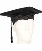 Zwarte verkleed hoed afstuderen voor volwassenen